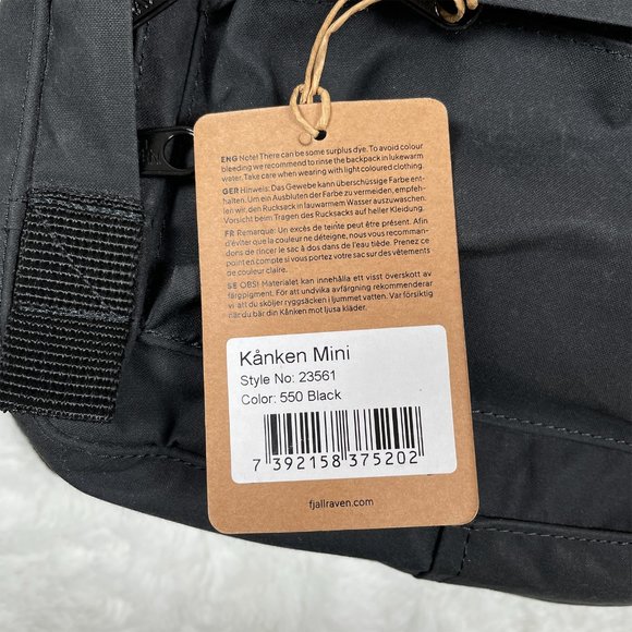 Fjallraven Kanken Mini Backpack Authentic Black - Picture 3 of 16